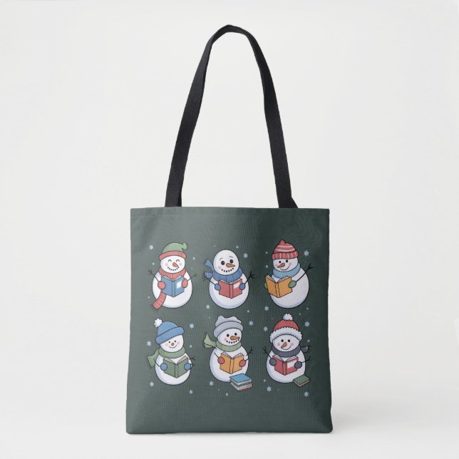 Book Lover Snowman Reading Gift Teacher Winter  (Vorderseite)