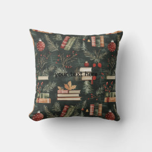 Book Lovers Christmas Pillow Kissen