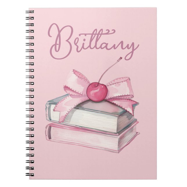 Book Lovers Coquette Hübsch Pink Notebook Notizblock (Vorderseite)