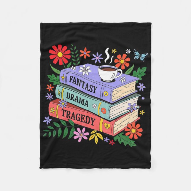 Book Lovers Fantasy Drama Tragedy Subtle 8647 Trum Fleecedecke (Vorderseite)
