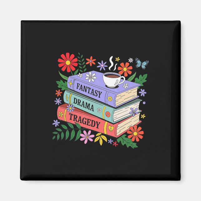 Book Lovers Fantasy Drama Tragedy Subtle 8647 Trum Magnet (Vorne)