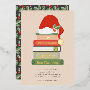 Book Lovers Foliday Card Folien Feiertagskarte