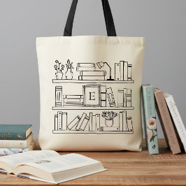 Book Lover's Monogram Gift Tragetasche