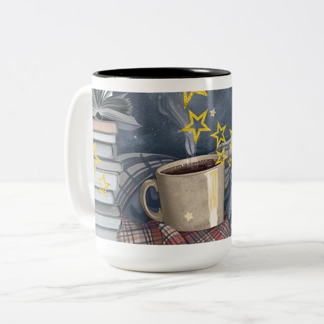 Book lovers mug/reader/college/school/teacher/ zweifarbige tasse (Vorderseite Links)