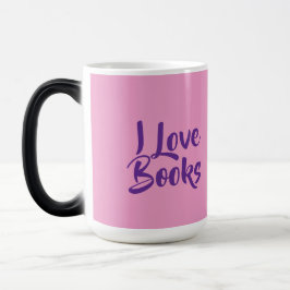 Book Lovers Pink Morphing Mug Verwandlungstasse