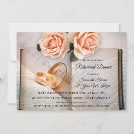 Book Lovers Rose Probe Abendessen Einladung