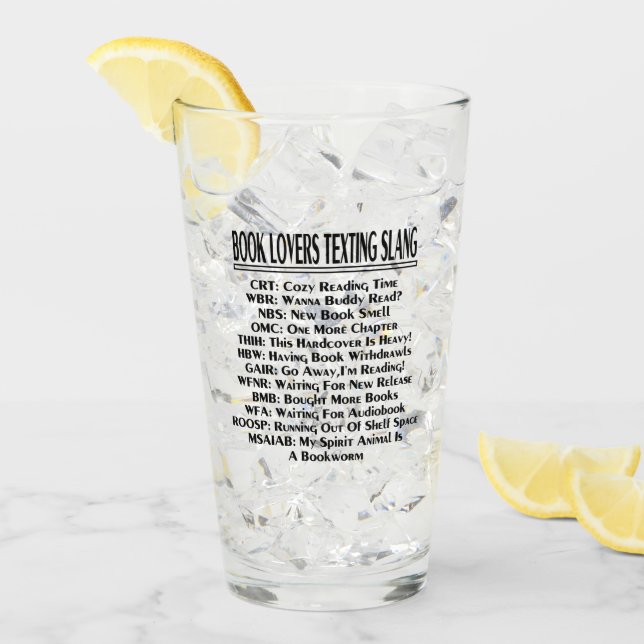 Book Lovers Simste Slang Dark Text Glas (Vorderseite Ice)