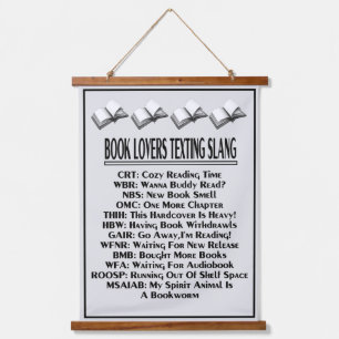 Book Lovers Simste Slang Dark Text Wandteppich Mit Holzrahmen