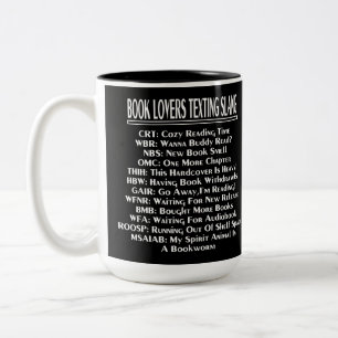 Book Lovers Simste Slang Light Text Zweifarbige Tasse
