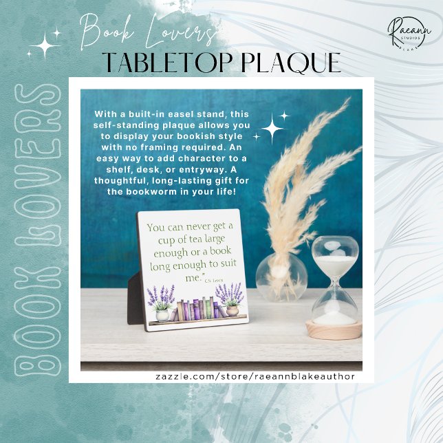 Book Lovers Tabletop Plaque mit Easel Fotoplatte (Von Creator hochgeladen)