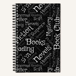 Book Lovers Word Cloud Custom Notebook Notizbuch