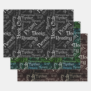 Book Lovers Word Cloud Geschenkpapier Set