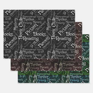 Book Lovers Word Cloud Geschenkpapier Set