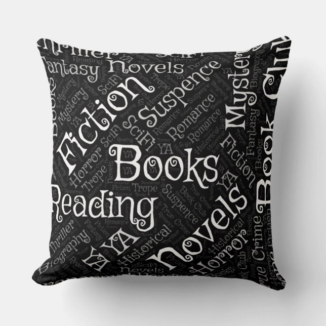Book Lovers Word Cloud Kissen (Vorderseite)