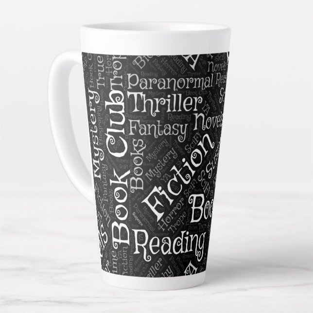 Book Lovers Word Cloud Milchtasse (Linke Ecke)