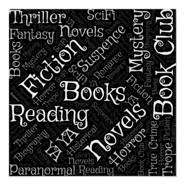 Book Lovers Word Cloud Poster (Vorderseite)