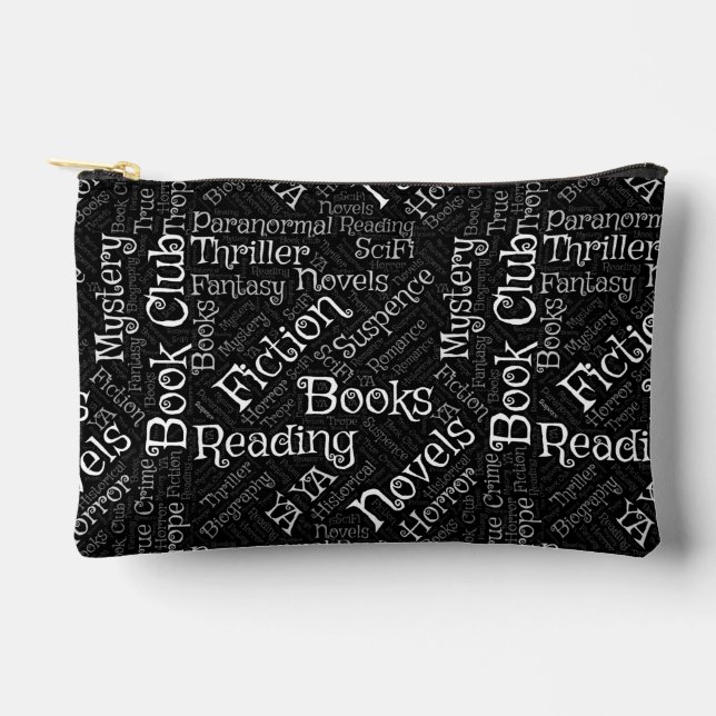 Book Lovers Word Cloud Zubehörtasche (Vorderseite)
