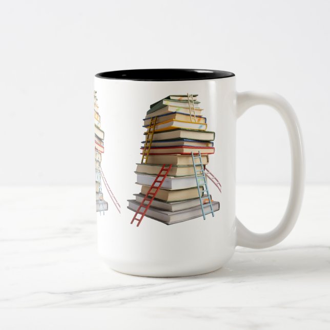 Book Mug Gifts for Book Lovers Zweifarbige Tasse (Rechts)
