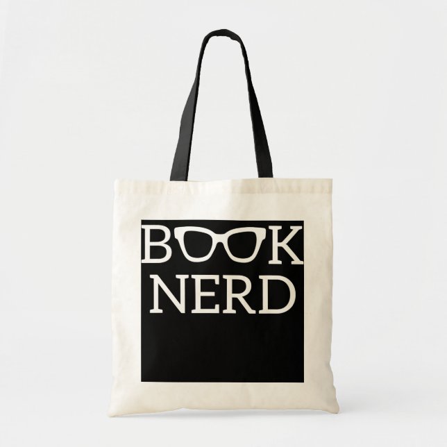 Book Nerd Glasses Funny Reader Librarian Tragetasche (Vorne)