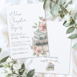 Book New Chapter Floral Bridal Shower Einladung