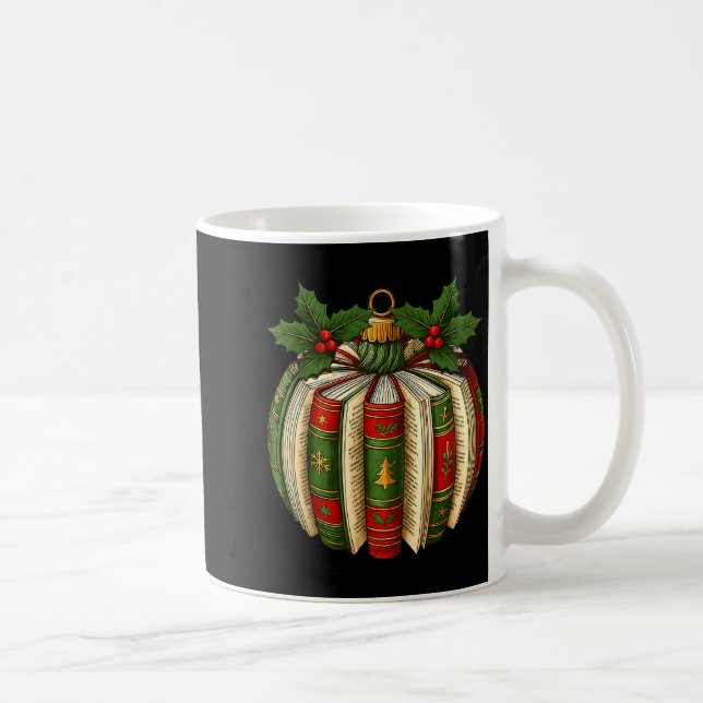 Book Ornaments Book Lover Cozy Christmas Teacher L Kaffeetasse (Rechts)