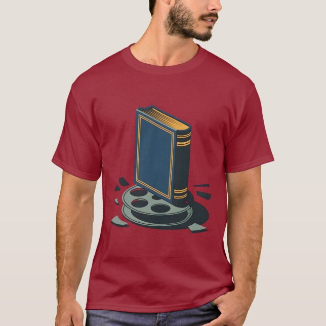 Book Over Film Icon T-Shirt (Vorderseite)