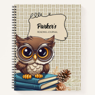 Book Owl Personal Reading Journal Notizbuch