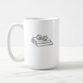 Book Pile- Minimalist Book Lover  Kaffeetasse