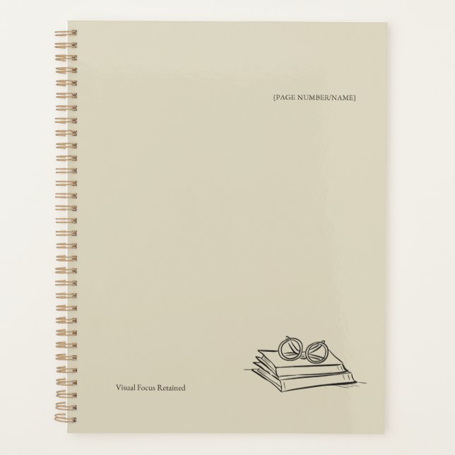 Book Pile- Minimalist Book Lover Planner Planer (Vorderseite)
