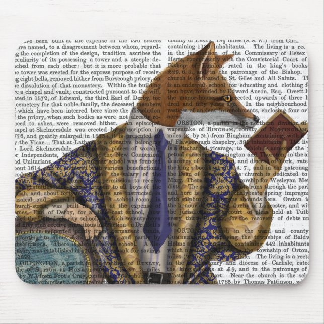 Book Reader Fox Mousepad (Vorne)