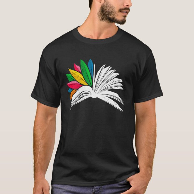 Book  reading enthusiasts book flower Book Love T-Shirt (Vorderseite)