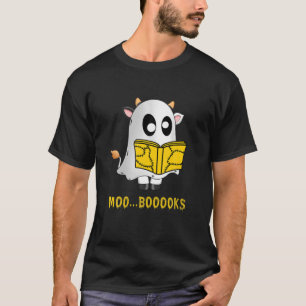 Book Reading Kuh Funny Pumpskin Halloween T-Shirt
