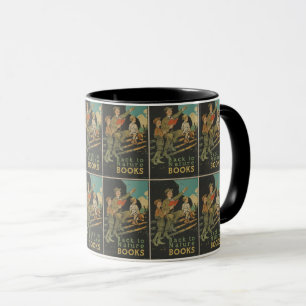 Book Reading Vintage Poster Tasse