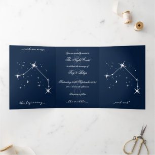 Book Romantacy Wedding Invite - Aries Dreifach Gefaltete Einladung