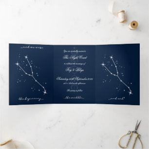 Book Romantacy Wedding Invite - Taurus Dreifach Gefaltete Einladung