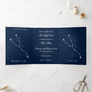 Book Romantacy Wedding Invite - Taurus Dreifach Gefaltete Einladung