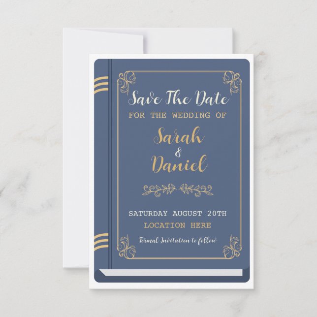 Book Save the Date Library Wedites Einladungen (Vorderseite)