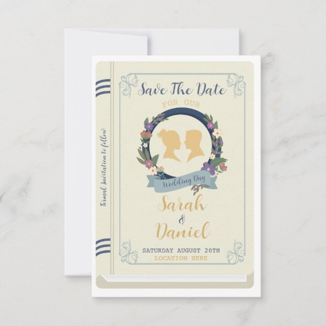 Book Save the Date Library Wedites Einladungen (Vorderseite)