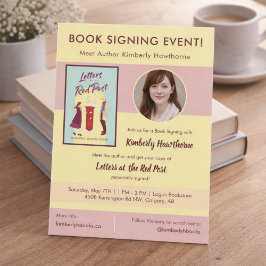 Book Signing Event Author Appearance Pastel  Postkarte