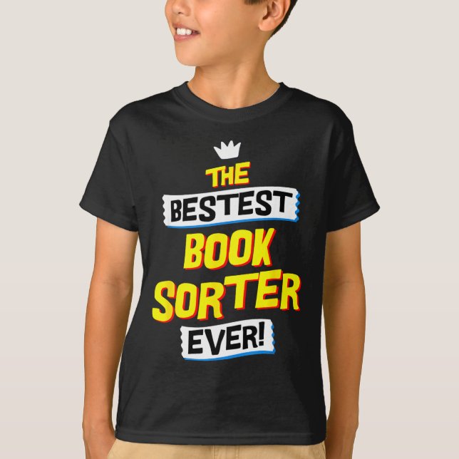 Book Sorter, Funny Job Occupation  T-Shirt (Vorderseite)