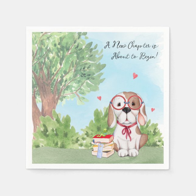 Book Theme Baby Shower Serviette (Vorderseite)