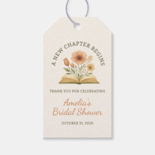 Book Themed Brautparty Vintag Floral Vielen Dank Geschenkanhänger