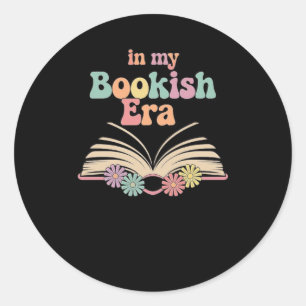 Booka Ästhetik - Niedlich Reading Lover Design Runder Aufkleber