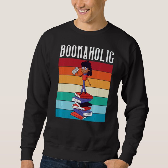 Bookaholic Reading Book Sweatshirt (Vorderseite)