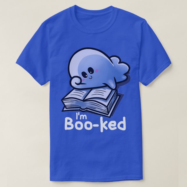 Booked Ghost Reading Book Ghosts Halloween Books R T-Shirt (Design vorne)