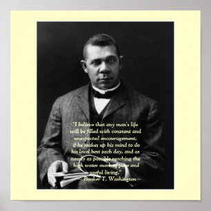 Booker T. Washington Ermutigung Poster