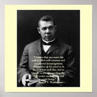 Booker T. Washington Ermutigung Poster