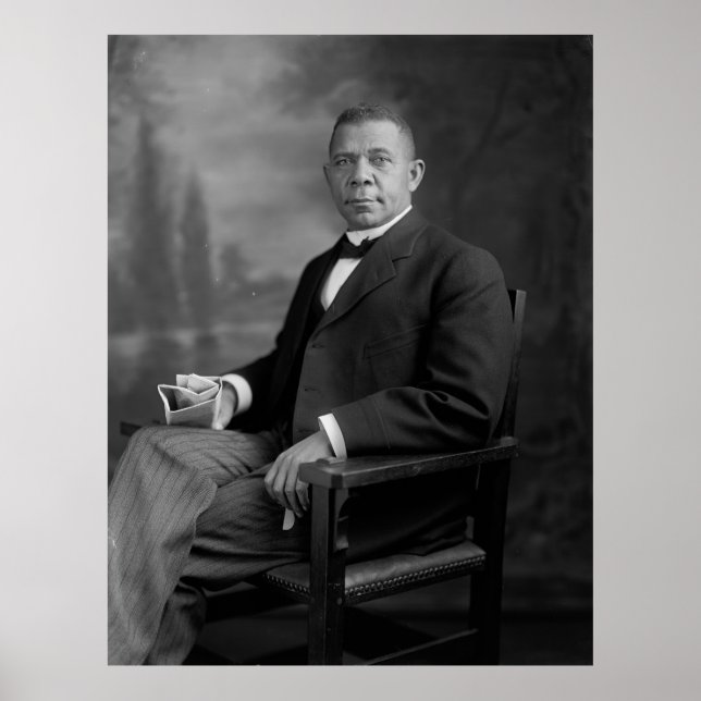 Booker T. Washington Portrait von Harris & Ewing Poster (Vorne)