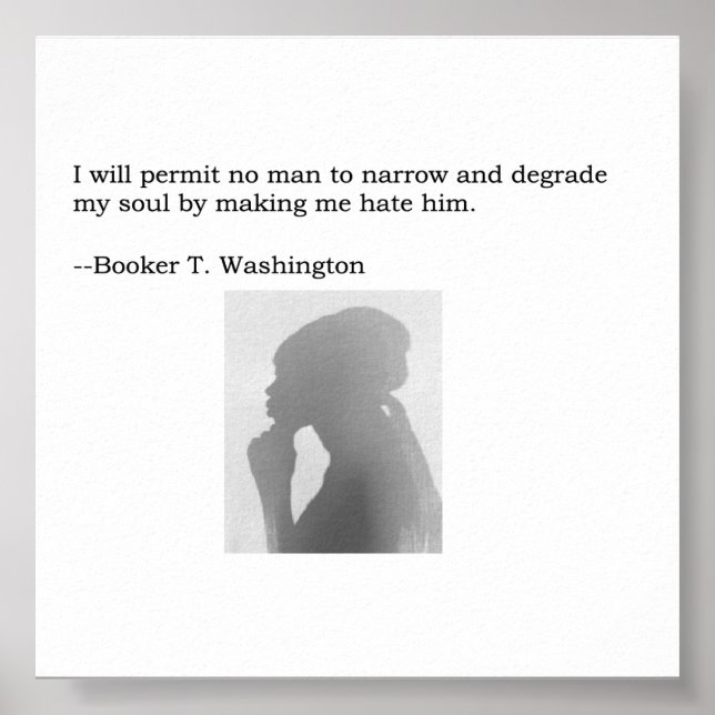 Booker T. Washington Quote Poster (Vorne)