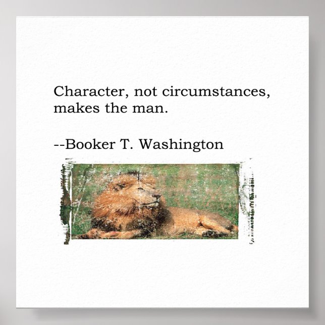 Booker T. Washington Quote Poster (Vorne)